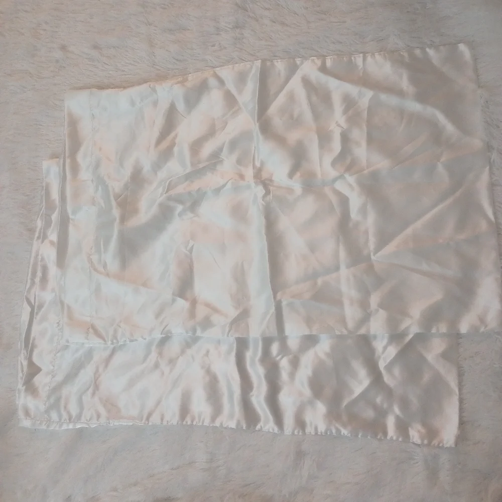 Luxurious White Satin Pillowcase Set Of 2